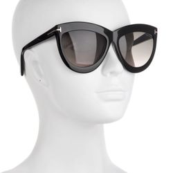 Tom Ford • Tom Ford Cat-Eye Sunglasses • Black Acetate • Gradient Lenses • Includes Box, Case & Dust Cloth Color: Black Gender: Women Perfect Christma
