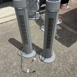 Dual 28’ 3 Speed Rotating Tower Fans