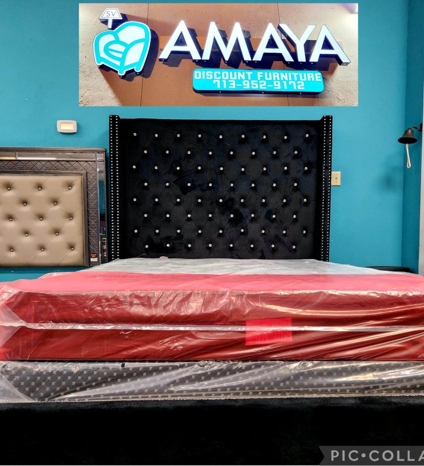 Queen Bed Frame With Mattress Pillow Top