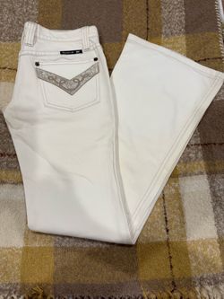 Frankie B. White High-Rise Jeans with Contrast Stiching size 24