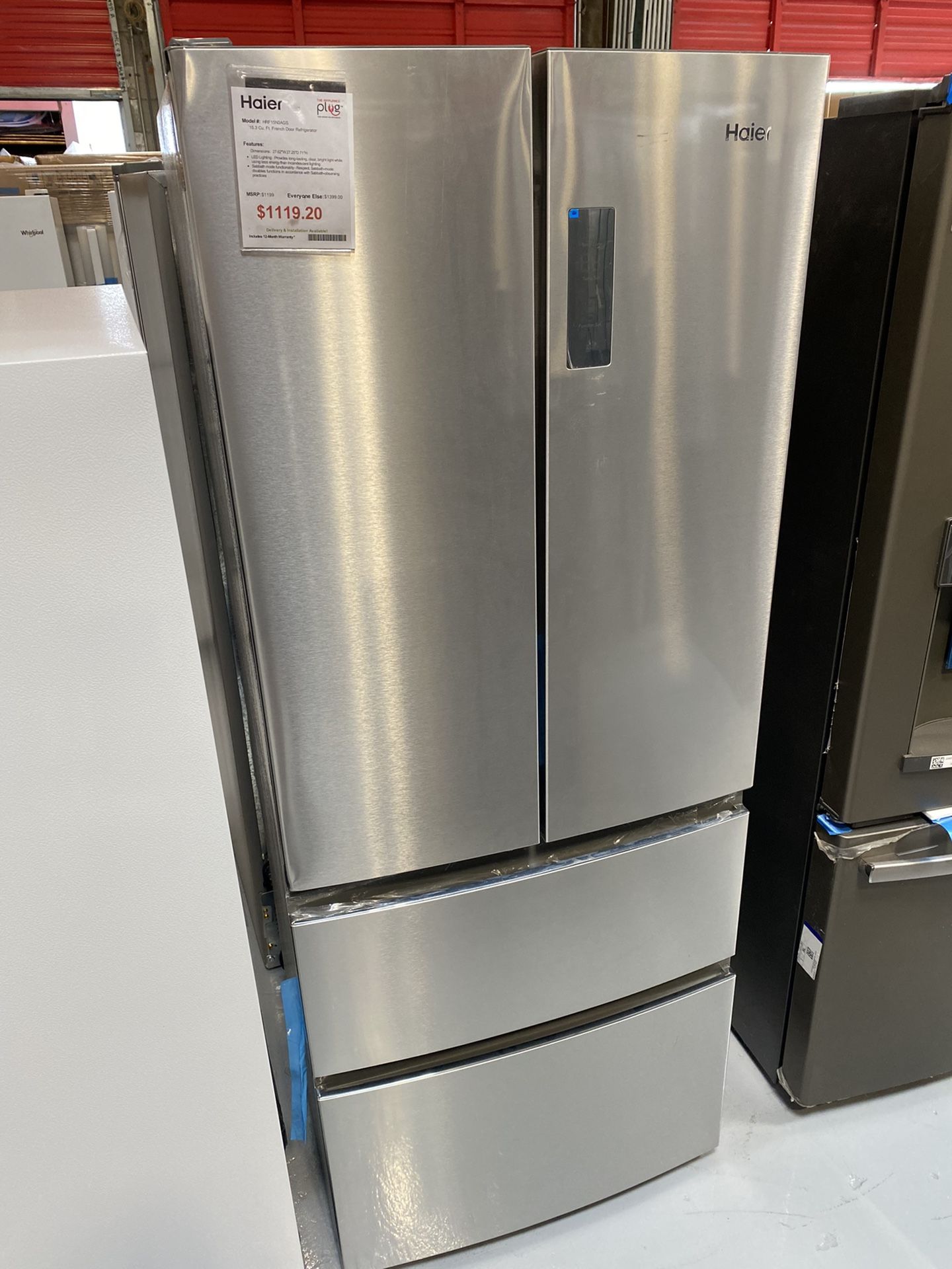 Haier Stainless Steel 15.3 Cu. Ft. French Door Refrigerator