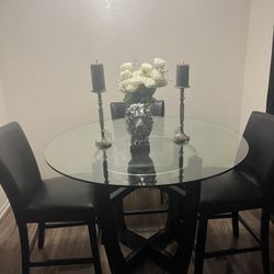 Cute Black Glass Table For Kitchen Audition