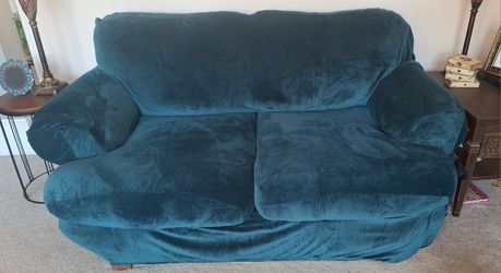 Luxury Velvet Slip Cover For Sofa (Sofa also for sale)