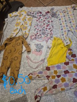 Baby Girl Onesies and Sleepers Bundle