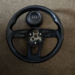 Audi A4 B9 OEM Steering Wheel + Cover