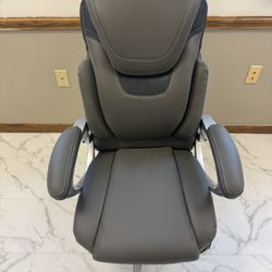 2 Serta Executive Office Chairs – Premium Leather, Like New ($500 Retail)