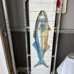 Fish Picture Artwork Wooden Frame 
