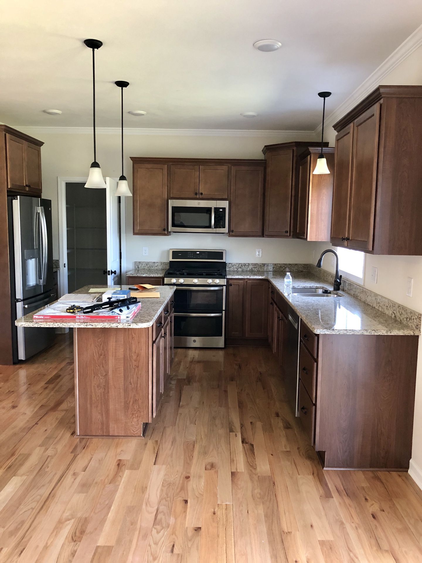 Kitchen cabinets and granite countertop