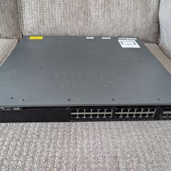 Cisco WS-C3650-24PS-L 24-Port PoE+ 3650 Switch W/ AC Power