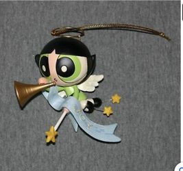 The Powerpuff Girls Buttercup Angel w Joy Banner Christmas Ornament