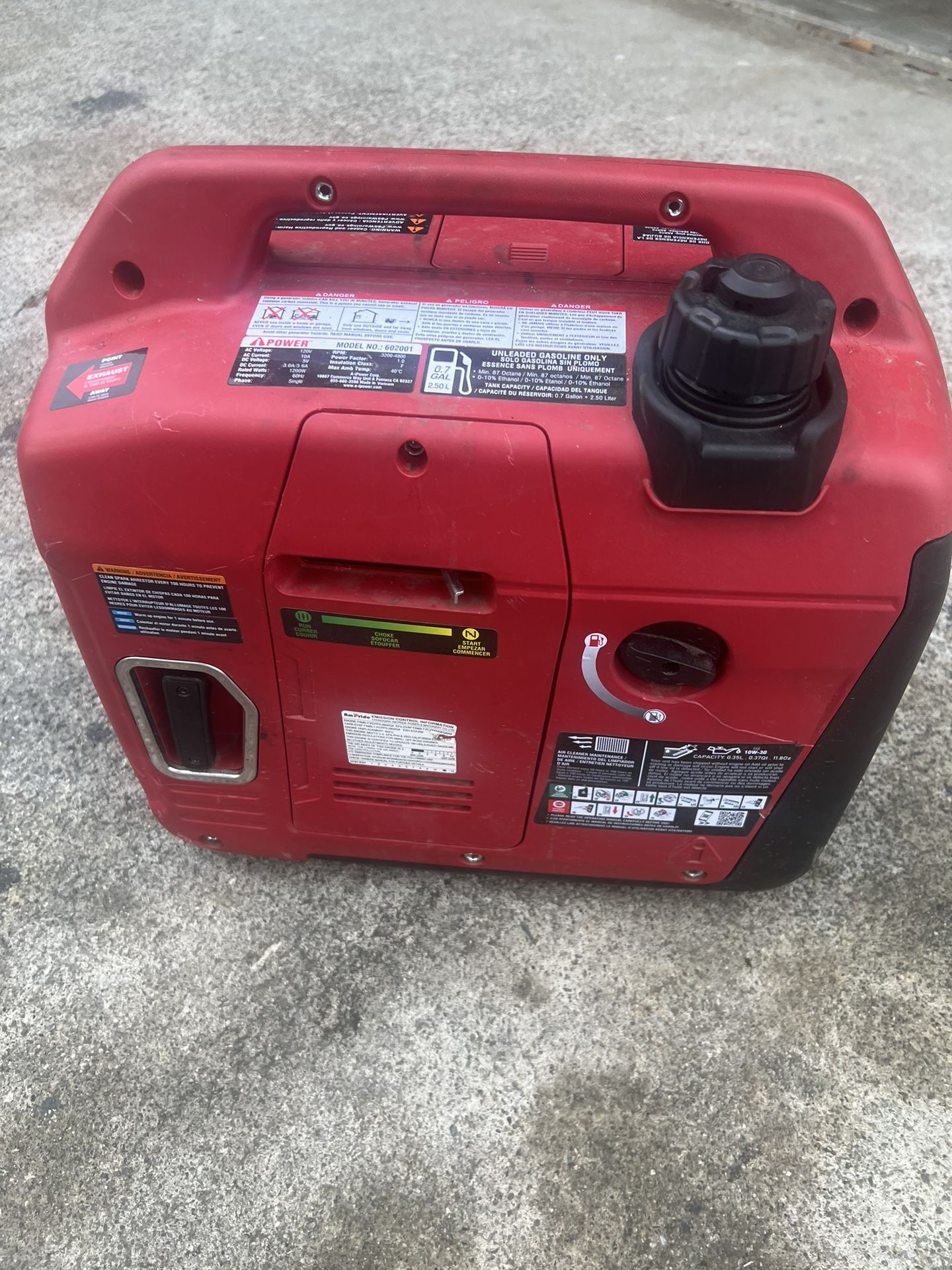 1500 W gas power generator