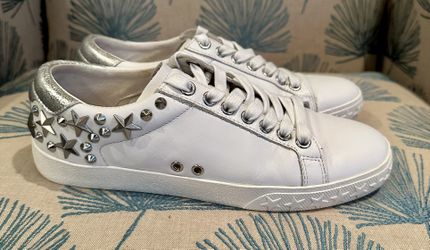 ASH Dazed Stars and Studs Leather Trainers sz 37