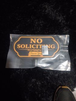 "No Soliciting" Sign