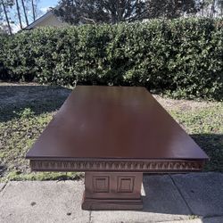 Solid wood dining set, 6 seats, $300 negotiable.