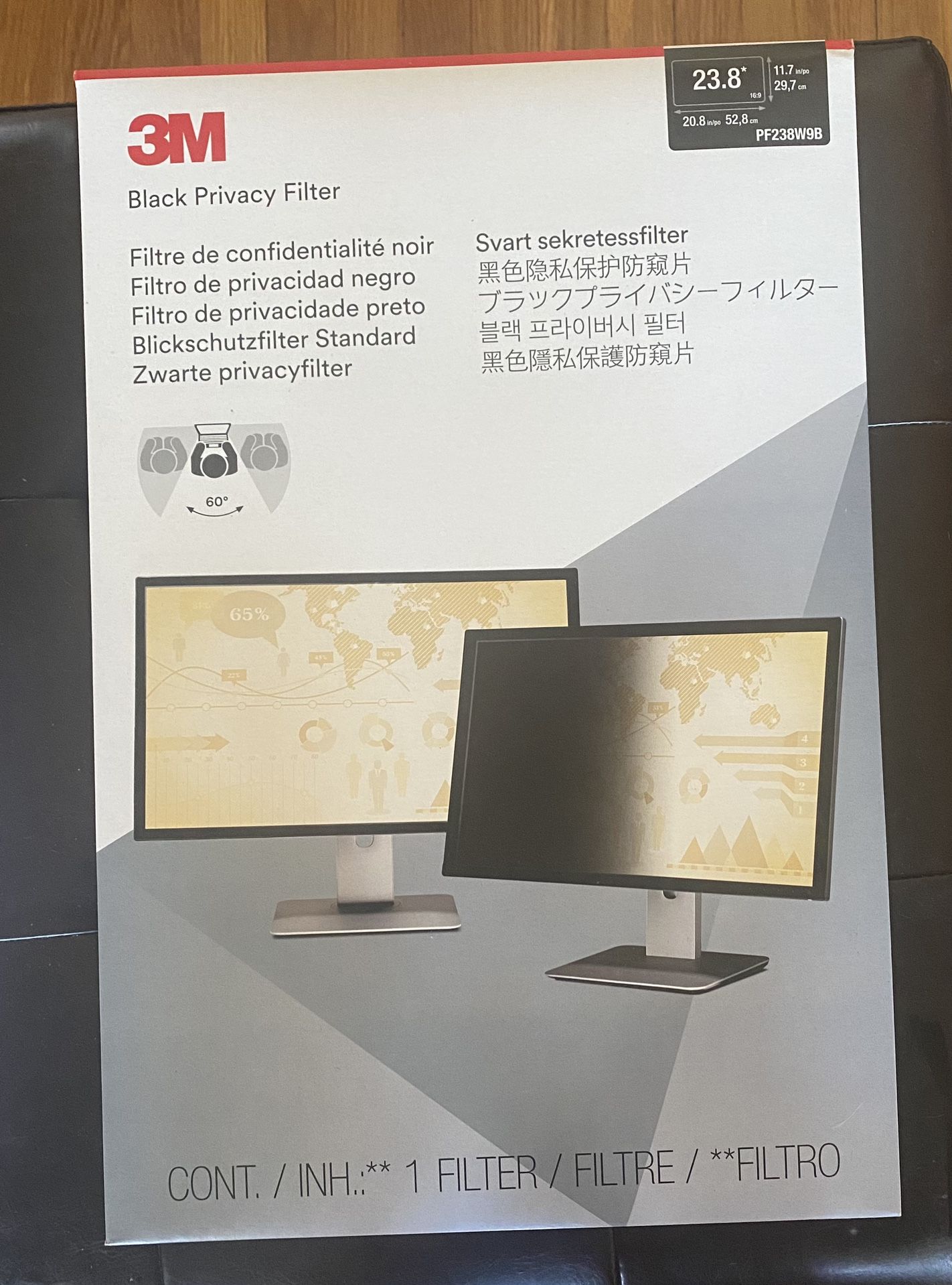 Brand NEW: 3M Black Privacy Filter PF238W9B RV $87.50