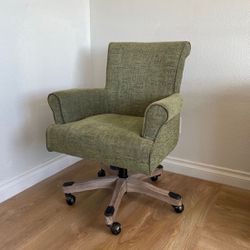 Vintage Green Adjustable Rolling Swivel Desk Chair 