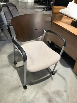 Haworth Improv Mobile Side Chair with Wood Back – Starting from $90