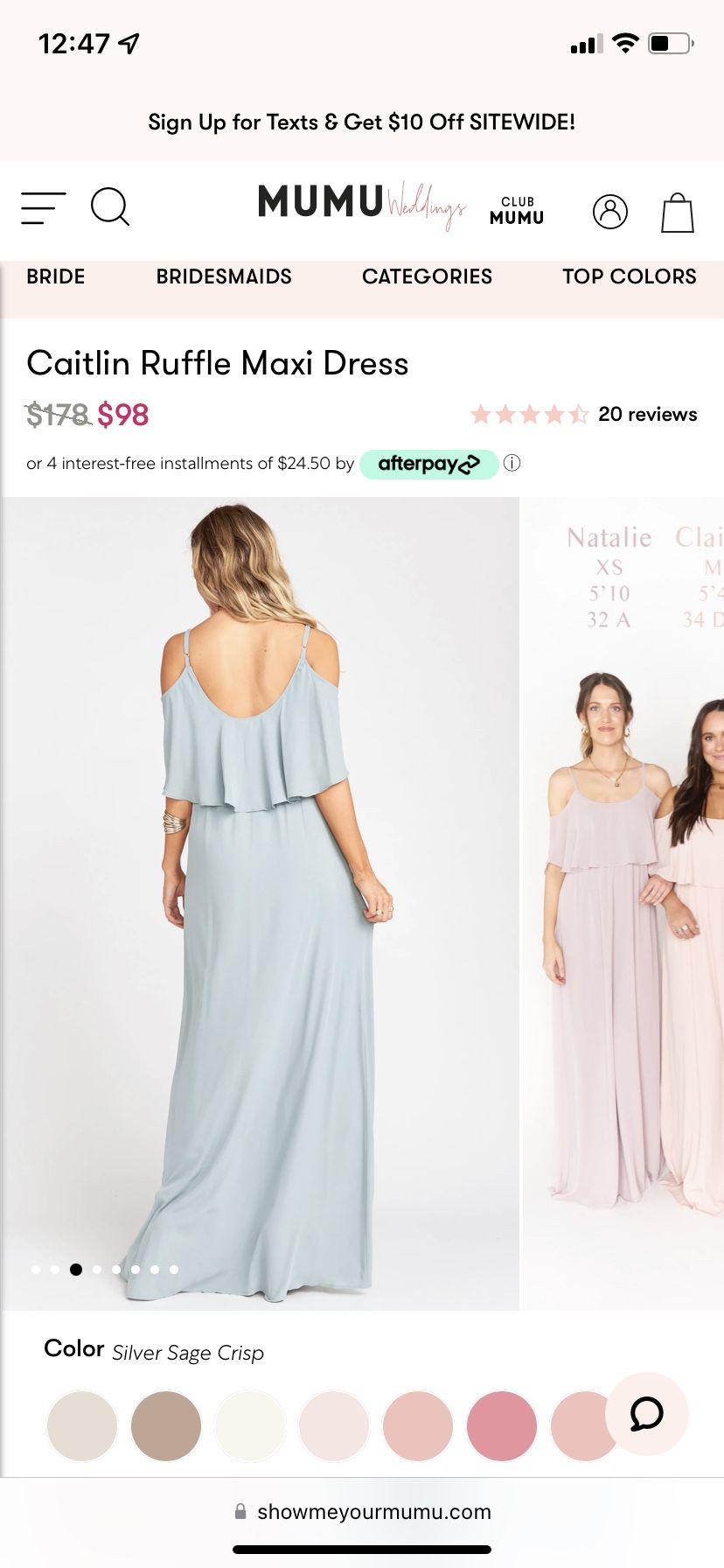 Show Me Your MuMu Bridesmaids Dress Size XL