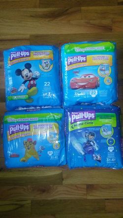 4 new packs pull ups sz 3t_4t