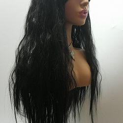 Long Black Wavy Wig
