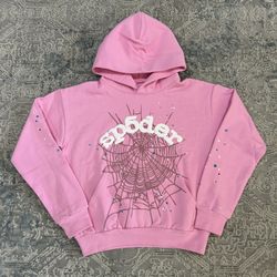 Pink Sp5der OG Web Hoodie
