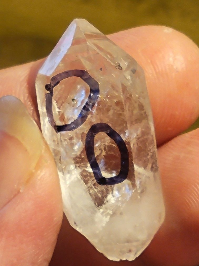 Rare Double MOVING Carbon Inclusion Herkimer Diamond 39.45CTW