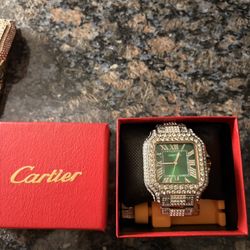 Cartier (Rose Gold Green Face)