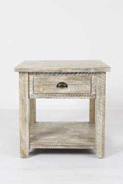 Artisan's Craft Washed Grey End Table