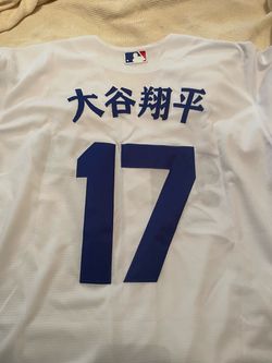 Mens small ohtani japanese dodgers jersey.