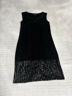 $10 - size 4 - Spense black dress with faux leather trim
