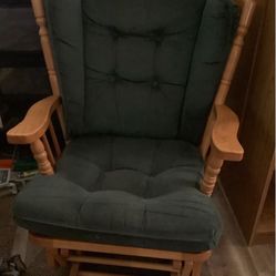 Rocking Chair, "Glider Rocker" Solid Oak