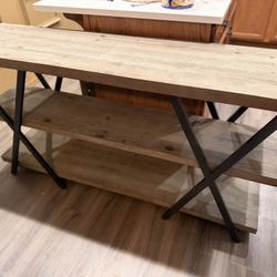 Wood & Metal Console Table