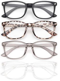 New in Box Stylish Blue Light Glasses for Woman Men 99% Blue Light block 4 Pack