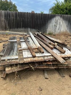 Wood free old fence