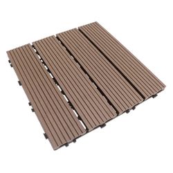 Golden Select WPC 12" x 12” Deck Tiles, 24 Tiles