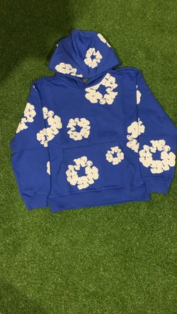 Blue Demin Tears Hoodie