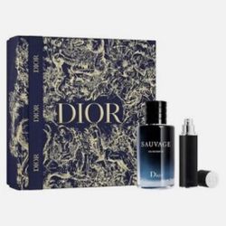 Dior Sauvage Eau de Parfum Set Full Size and Travel Size 3.4oz/100ml +0.34oz NEW