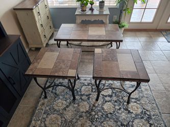 Tile Top Coffee and End Table Set