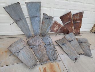 Vintage Homestead Yard Art Windmill Blade Sections Ranch Antique Farm