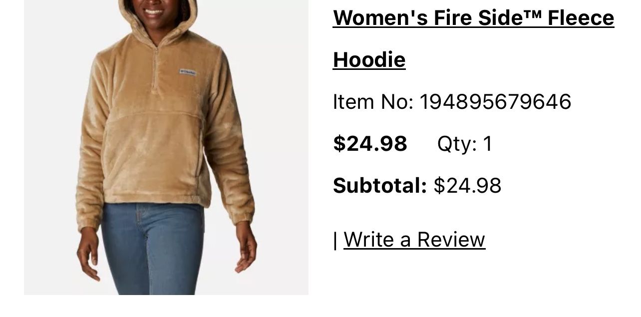 Women’s Large Columbia Fireside Fleece