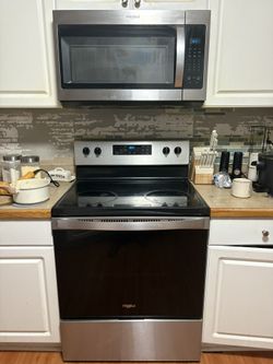 Whirlpool microwave and stove
