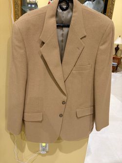 Men's Camel Wool Blazer Sport Coat