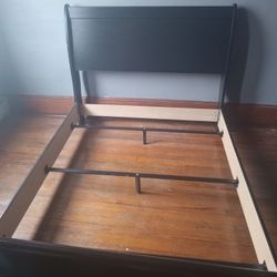 Full Size Black Slay Bed 