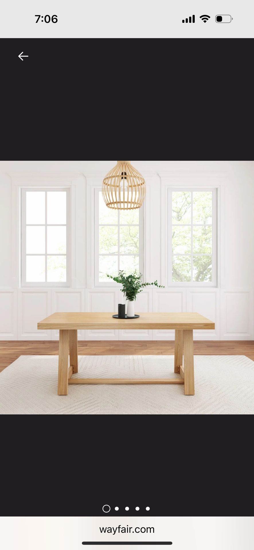 Solid Wood Dining Table - Like new
