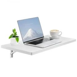 1#Wall Mounted Folding Table, 31.5 x 15.7 inches Wall Mount Table, Floating Desk with Iron Bracket, Fold Down Desk for Small Spaces, Home Office, Dini