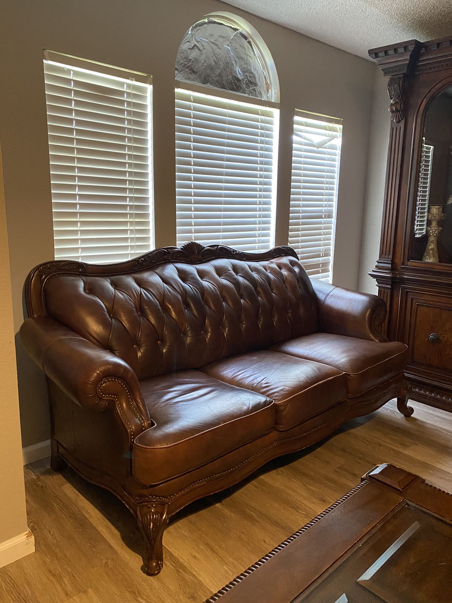 Good quality leather sofa