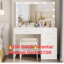 🔥ON SALE🔥Irontar Makeup Vanity Table With Stool