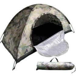 Camping Tent 1 Person, Camouflage Patterns Backpacking Tent with Carry Bag, Lightweight Waterproof Camping Hiking Tent for Travel Camping Mountaineeri