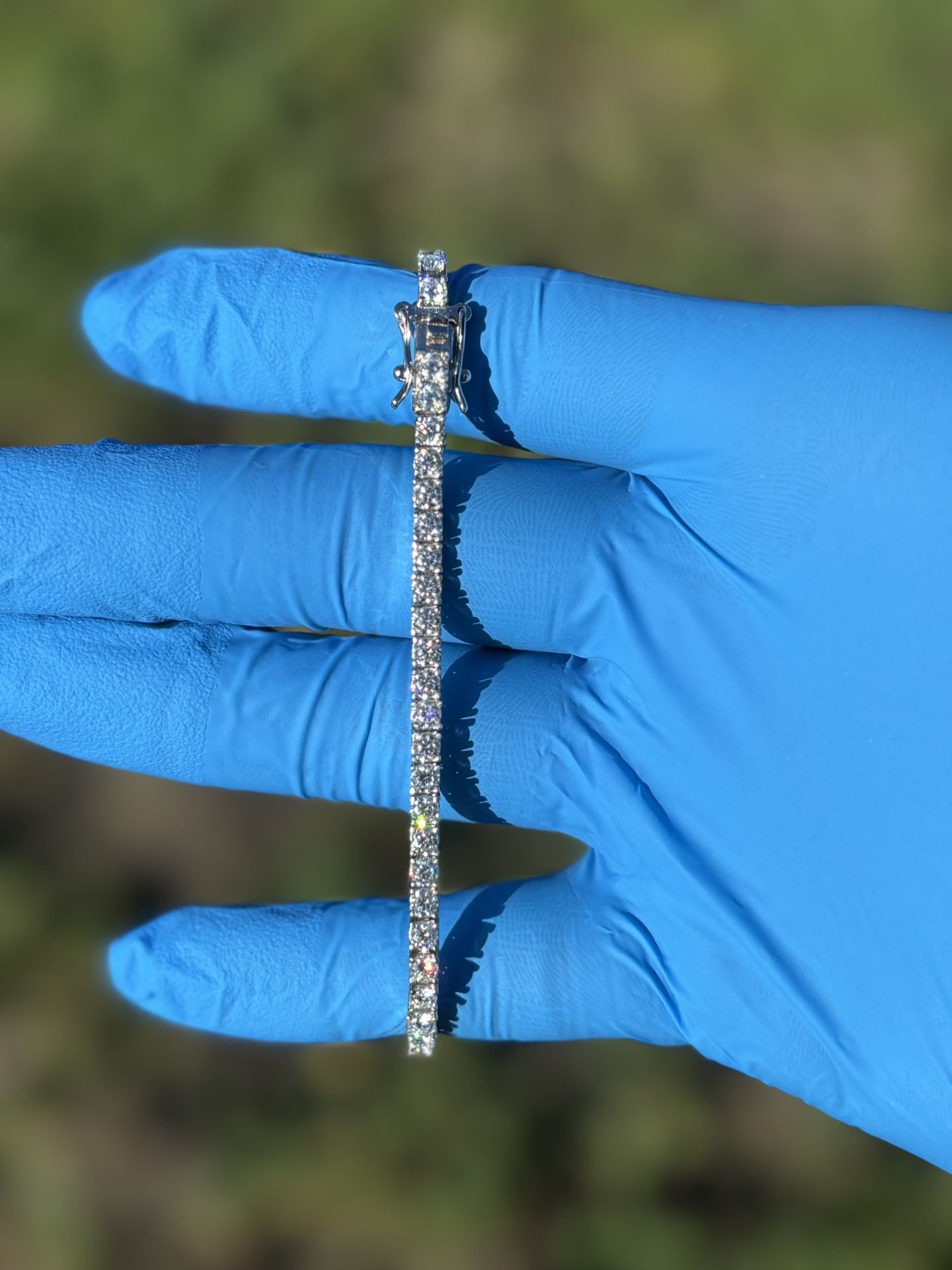 Moissanite Tennis Bracelet 3mm 6 Carats 925