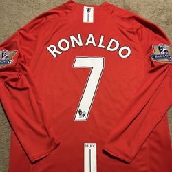 2008 Manchester United ‘Cristiano Ronaldo #7’ Long Sleeve Soccer Jersey